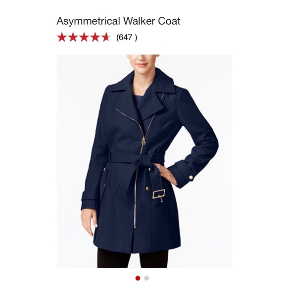 michael kors asymmetrical walker coat